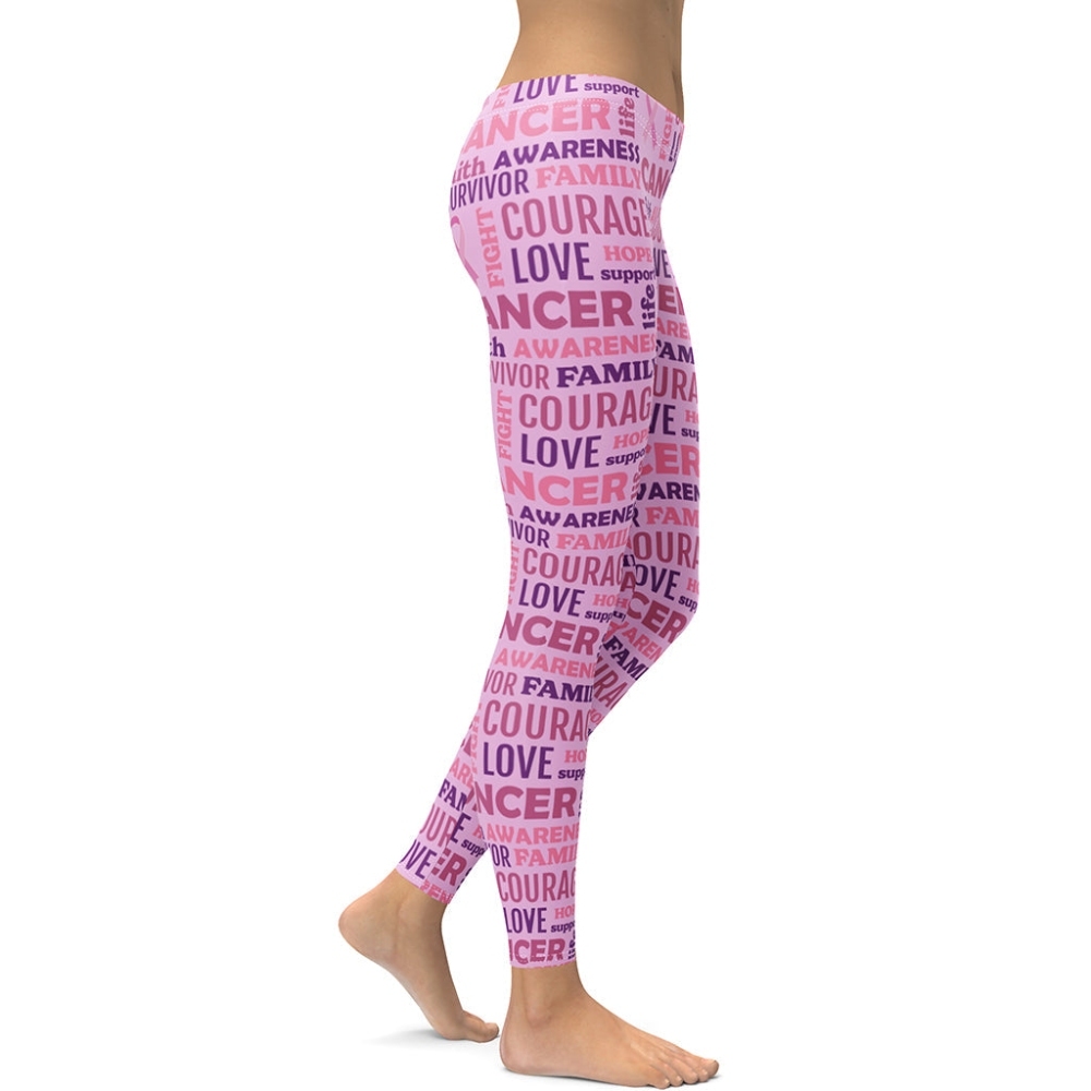 Breast Cancer Awareness lady Compression Legging