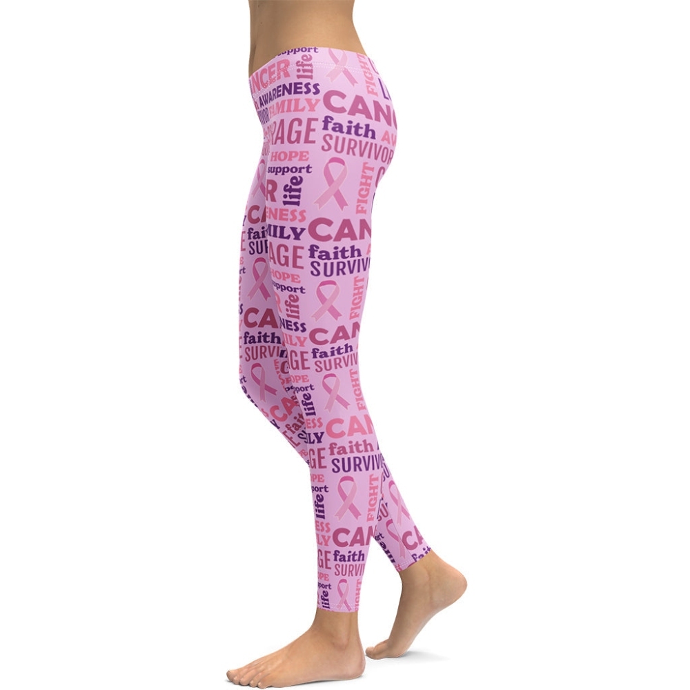 Breast Cancer Awareness lady Compression Legging