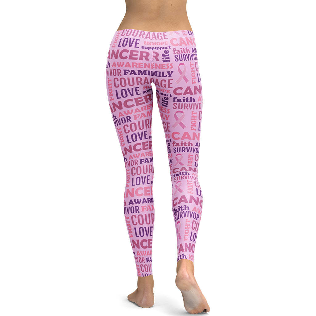 Breast Cancer Awareness lady Compression Legging