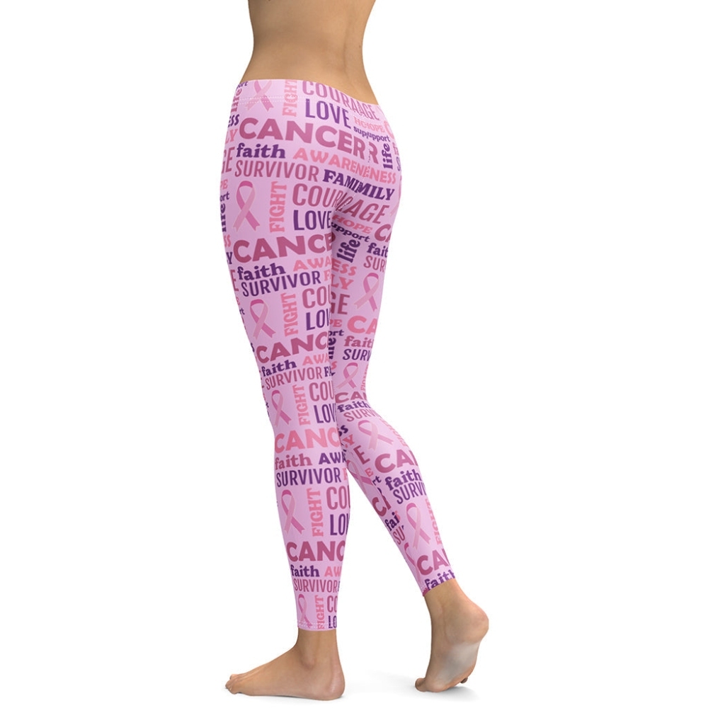 Breast Cancer Awareness lady Compression Legging