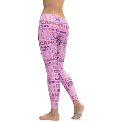 Breast Cancer Awareness lady Compression Legging