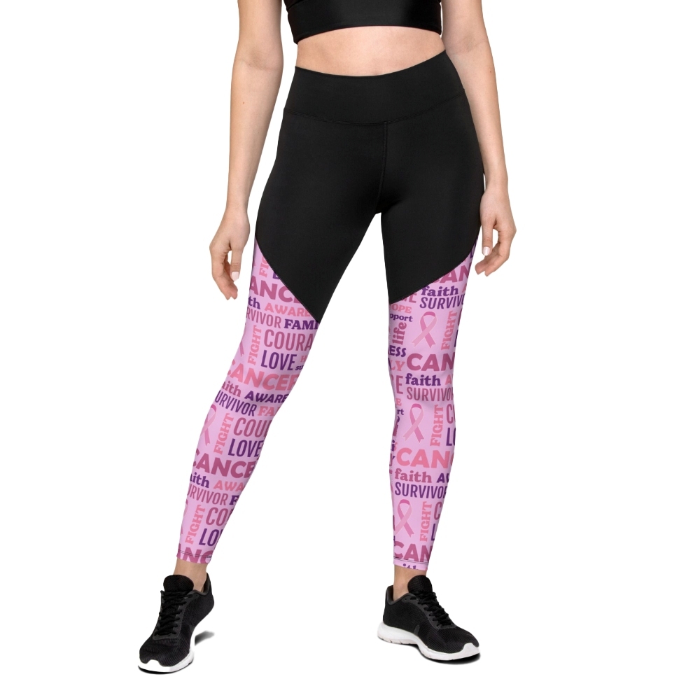 Breast Cancer Awareness Women Compression Legging