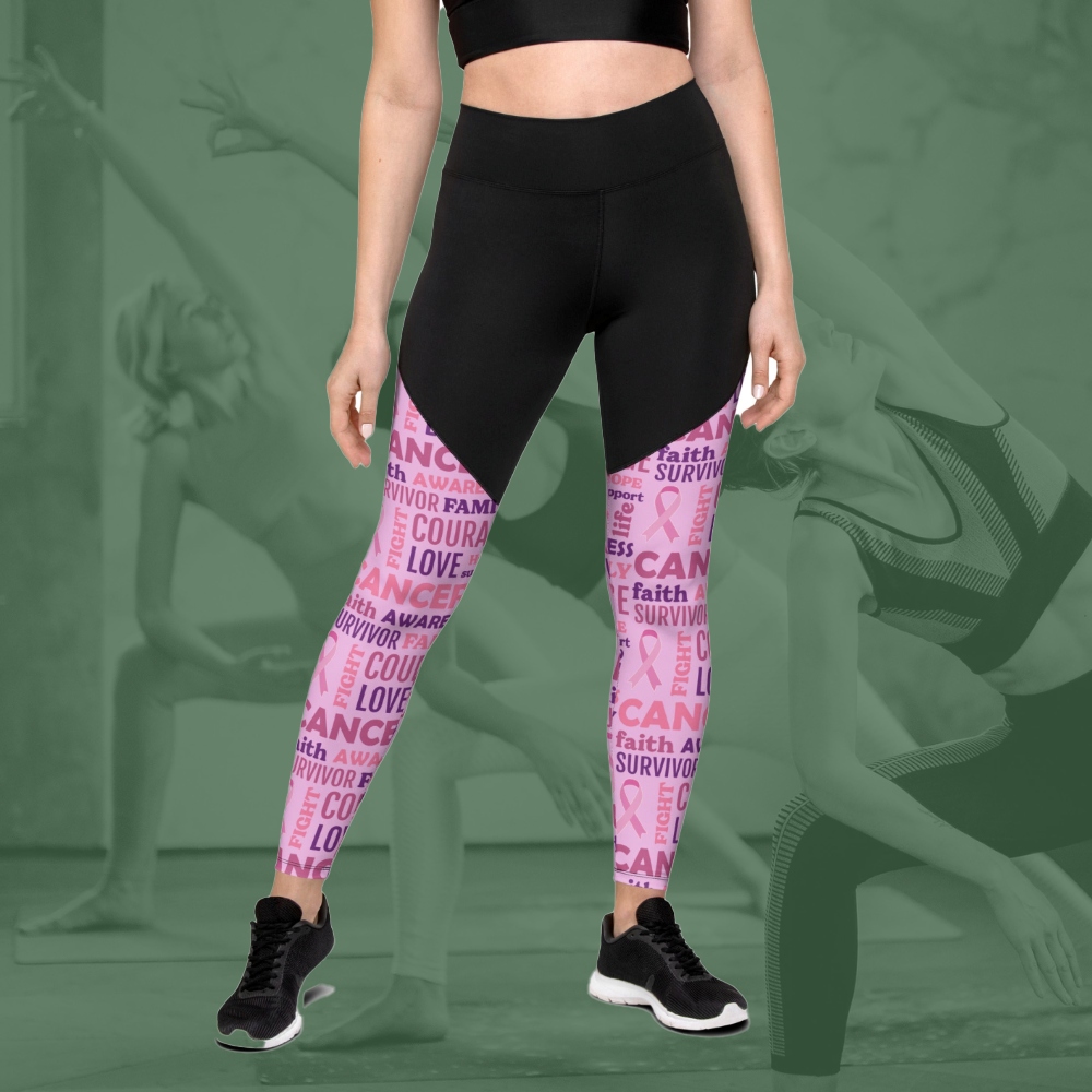 Breast Cancer Awareness Women Compression Legging
