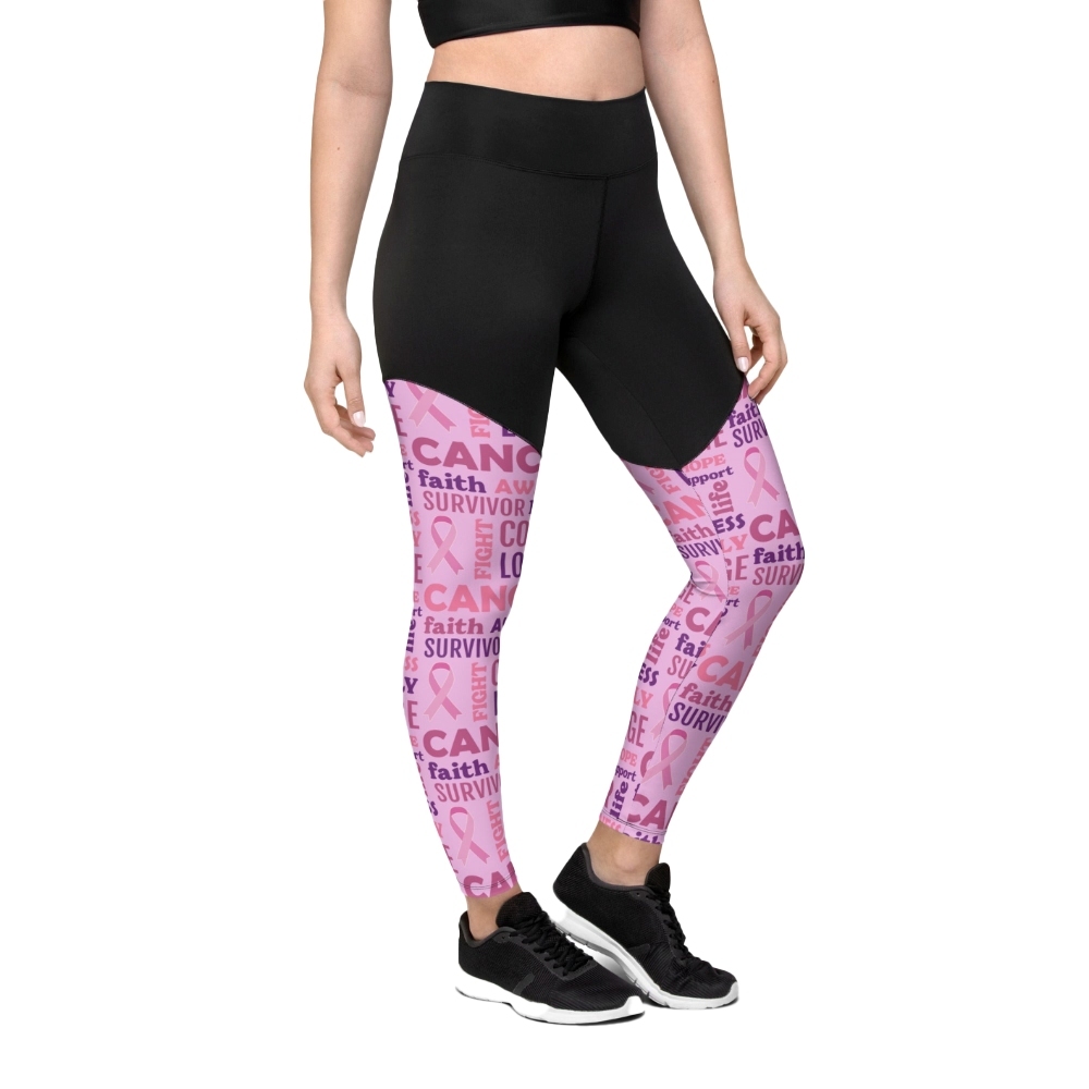 Breast Cancer Awareness Women Compression Legging