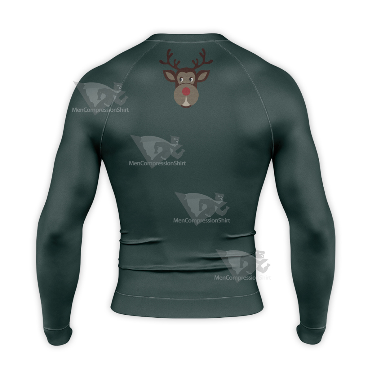 Bridget Joness Diary Mark Deer Head Long Sleeve Compression Shirt