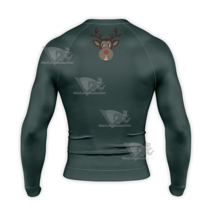 Bridget Joness Diary Mark Deer Head Long Sleeve Compression Shirt