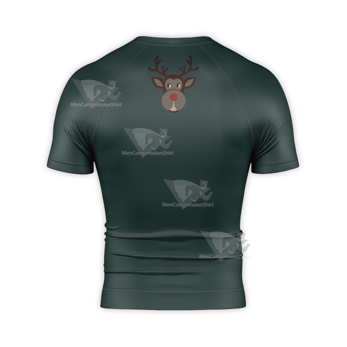 Bridget Joness Diary Mark Deer Head Short Sleeve Compression Shirt