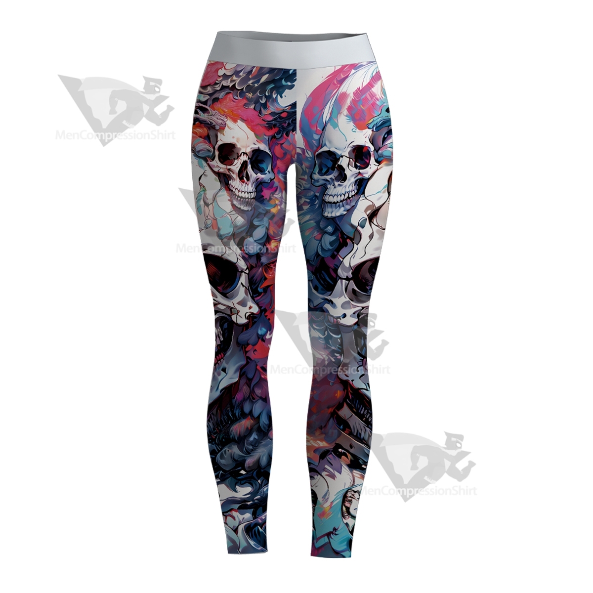 Broken Skeleton Women Compression Legging-MensCompressionShirt