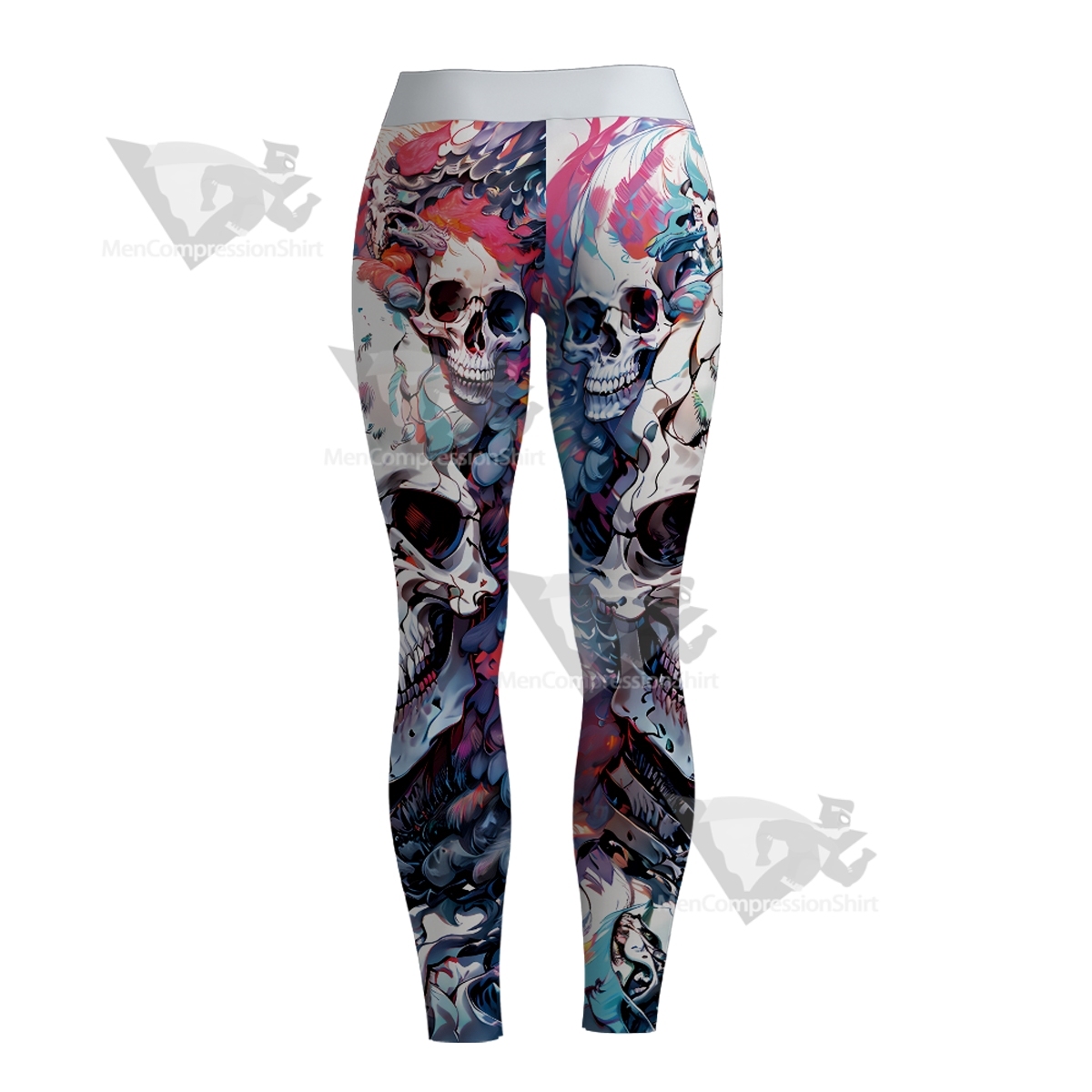 Broken Skeleton Women Compression Legging-MensCompressionShirt
