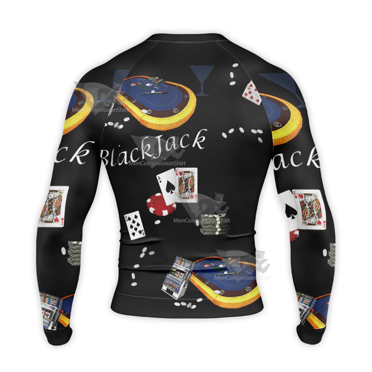 Brooklyn 99 Boyles Blackjack Black Long Sleeve Compression Shirt