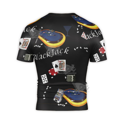 Brooklyn 99 Boyles Blackjack Black Short Sleeve Compression Shirt