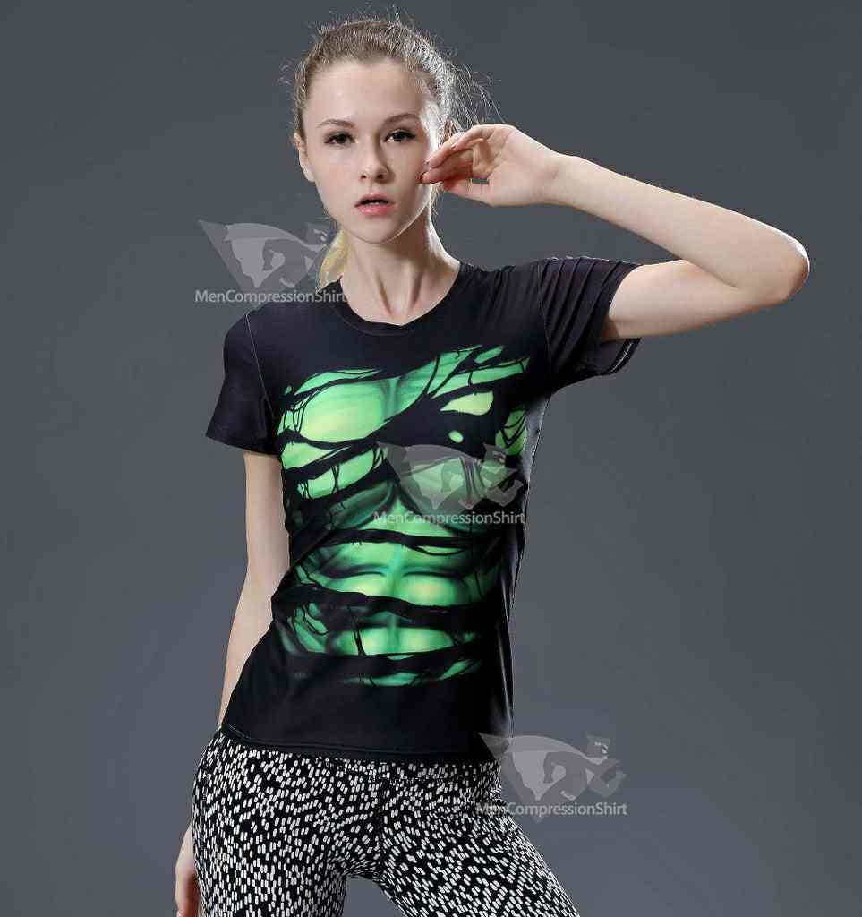 Bruce Banner Short Sleeve Compression Shirt For Women
