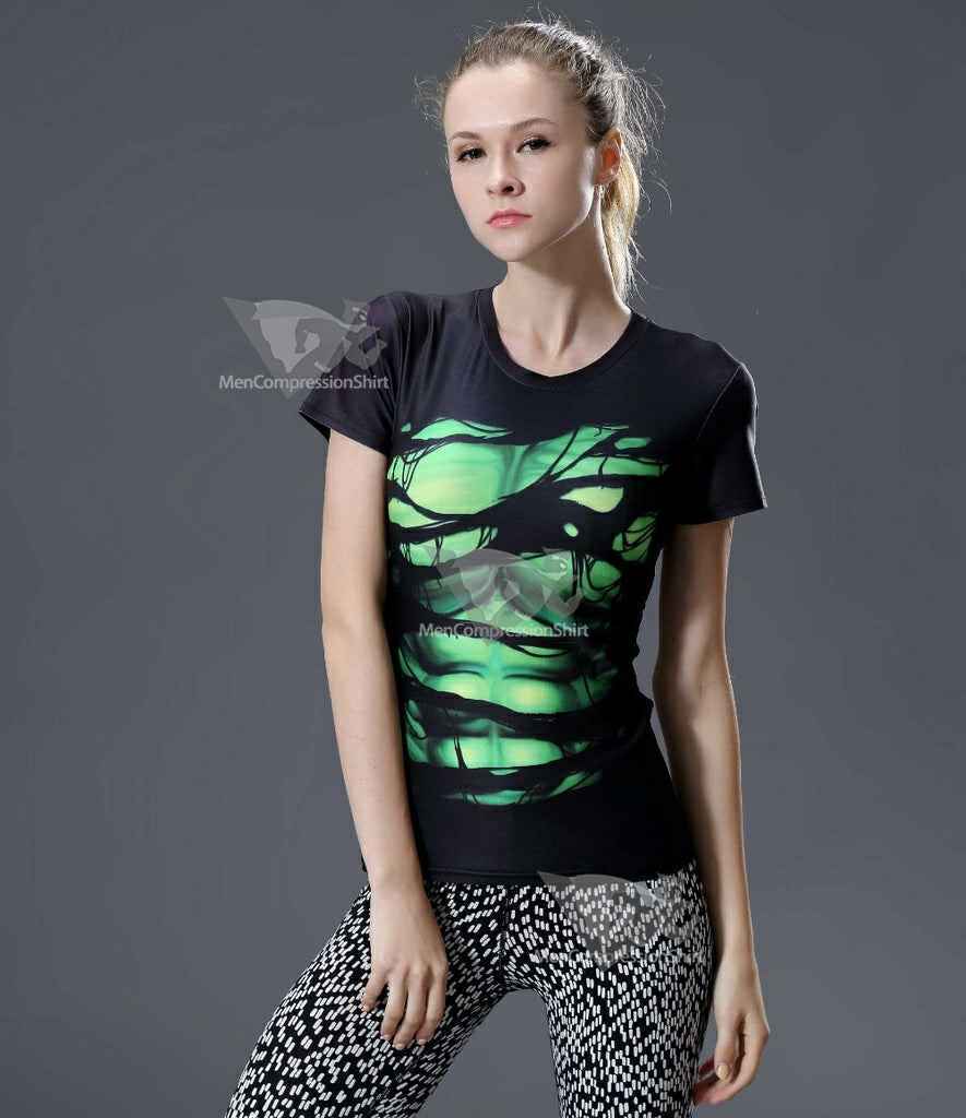 Bruce Banner Short Sleeve Compression Shirt For Women
