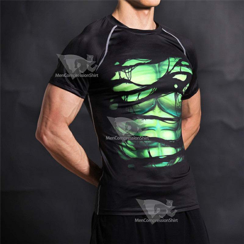 Bruce Banner Short Sleeves Compression Shirt For Men