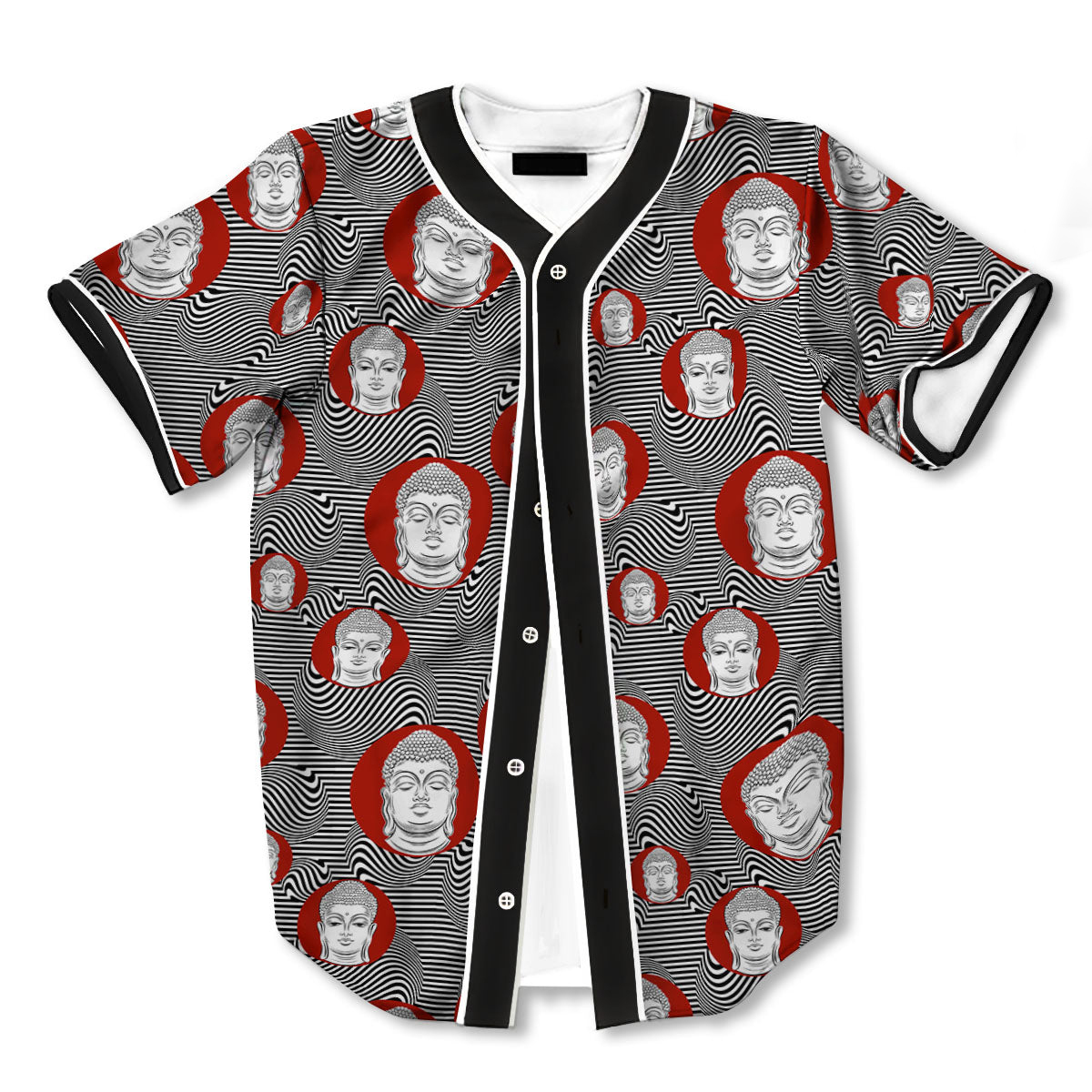 Buddha 3d Print Full Size Pattern Baseball Jerseys