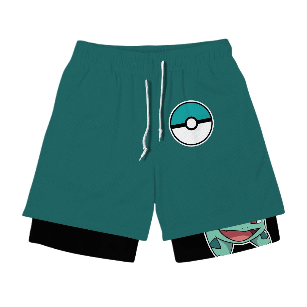 Bulbasaur Anime Compression Gym Shorts