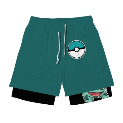 Bulbasaur Anime Compression Gym Shorts