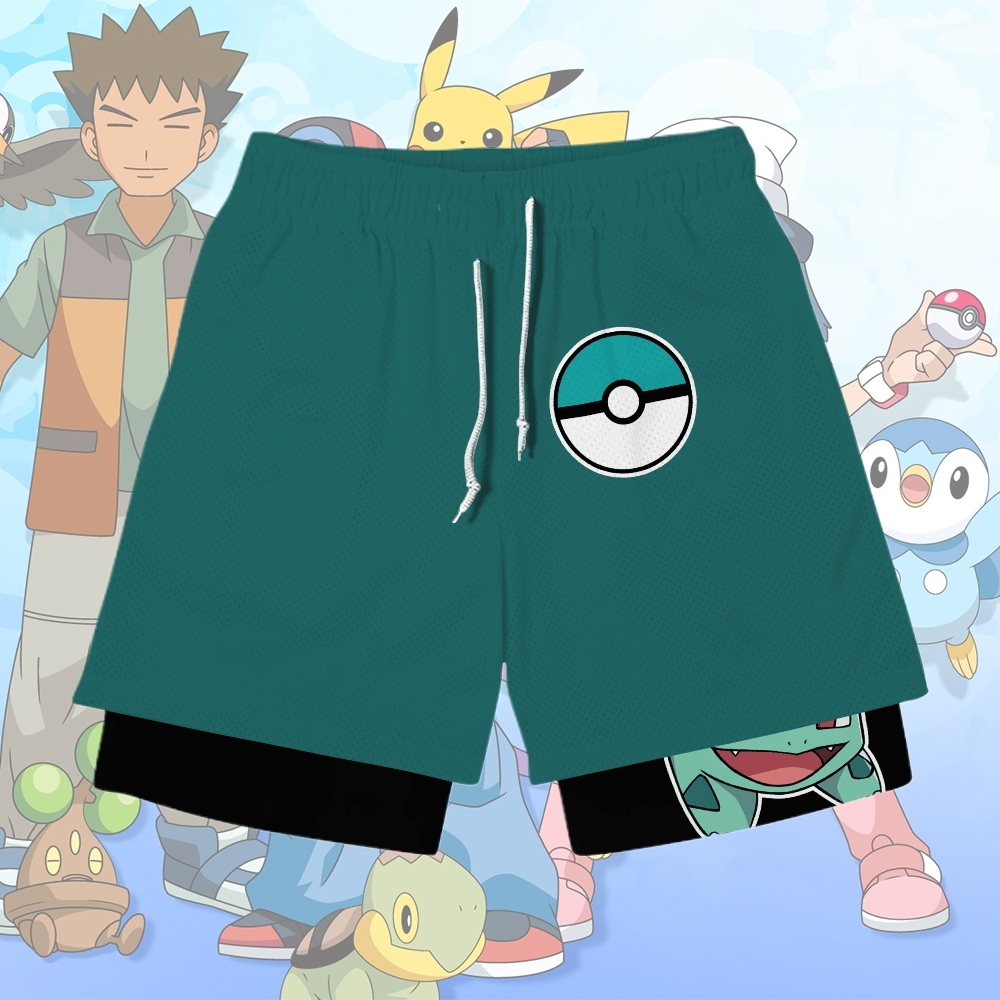Bulbasaur Anime Compression Gym Shorts