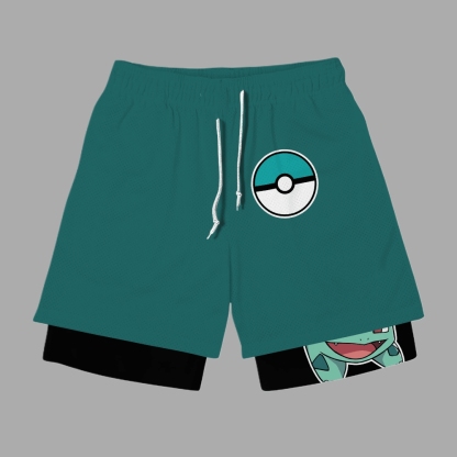 Bulbasaur Anime Compression Gym Shorts