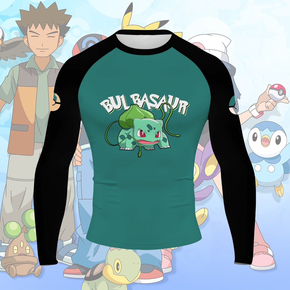 Bulbasaur Men Long Sleeve Compression Shirt