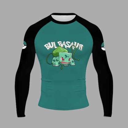 Bulbasaur Men Long Sleeve Compression Shirt