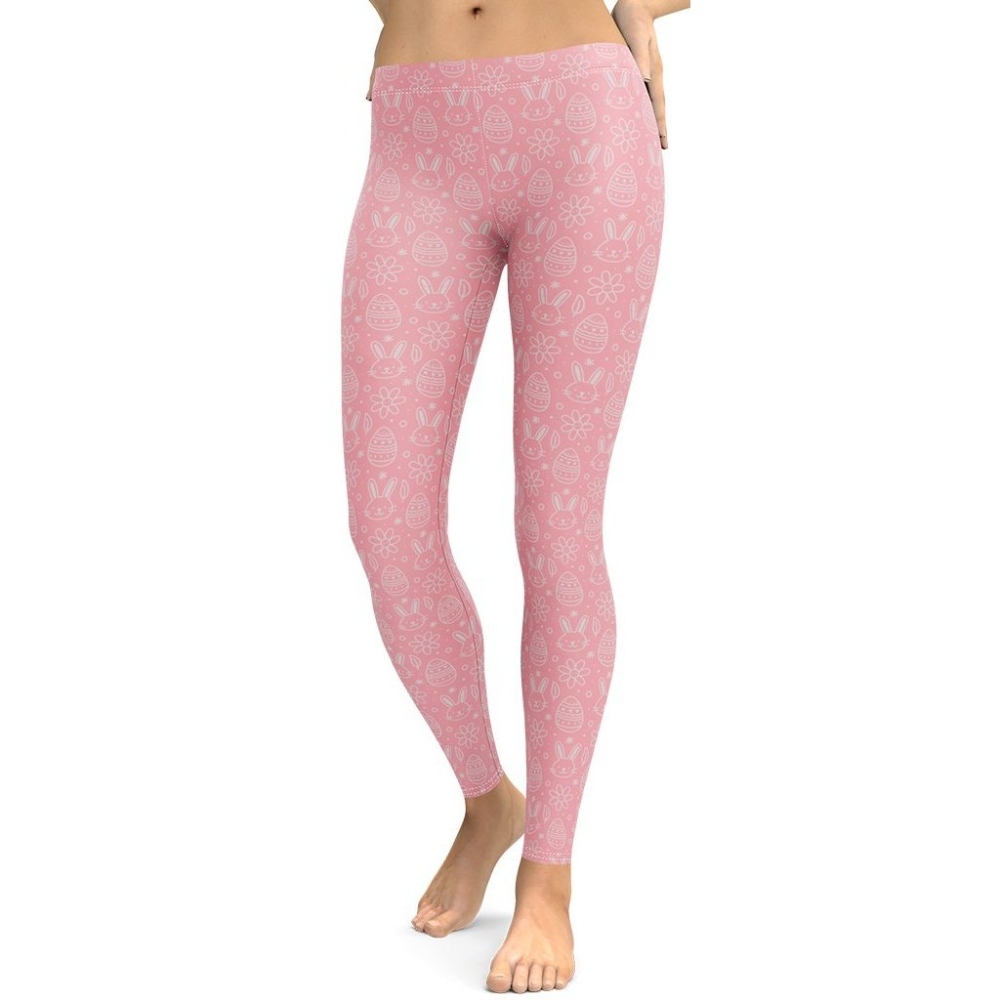 Bunny But Easter lady Compression Legging Pink