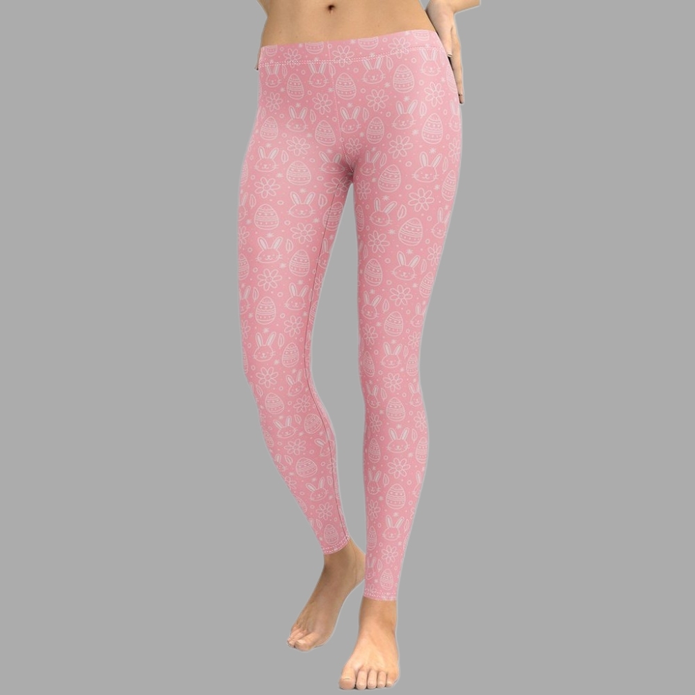 Bunny But Easter lady Compression Legging Pink