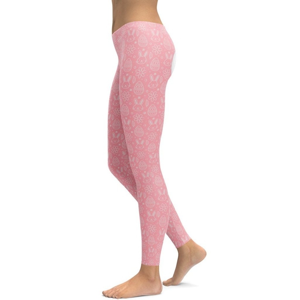 Bunny But Easter lady Compression Legging Pink