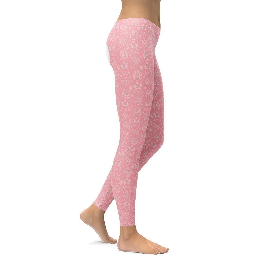 Bunny But Easter lady Compression Legging Pink