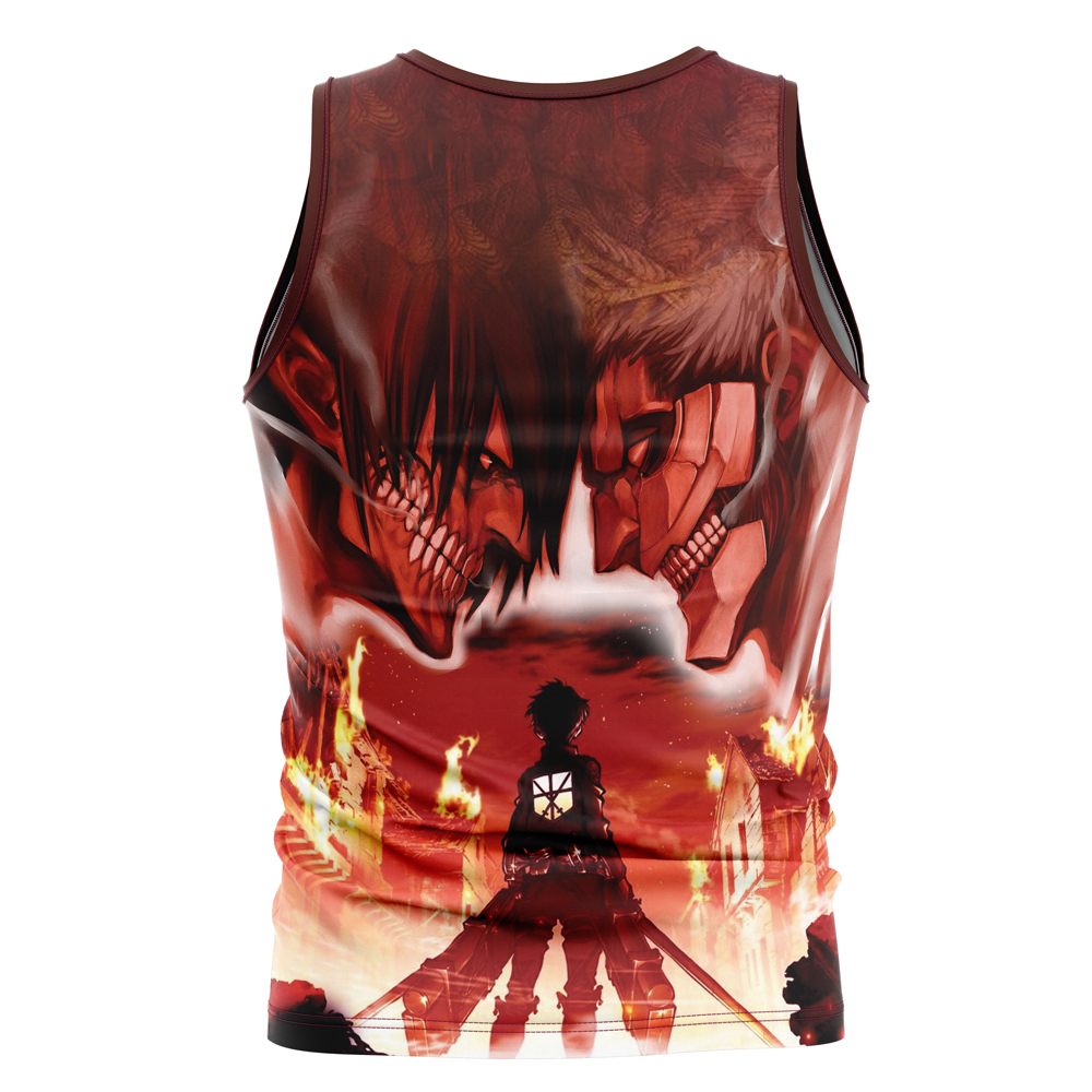 Burning Attack On Titan Sleeveless Compression Shirt