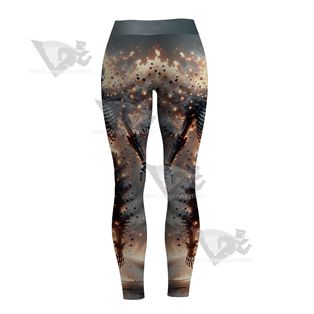 Burning Skeleton Despair Women Compression Legging-MensCompressionShirt
