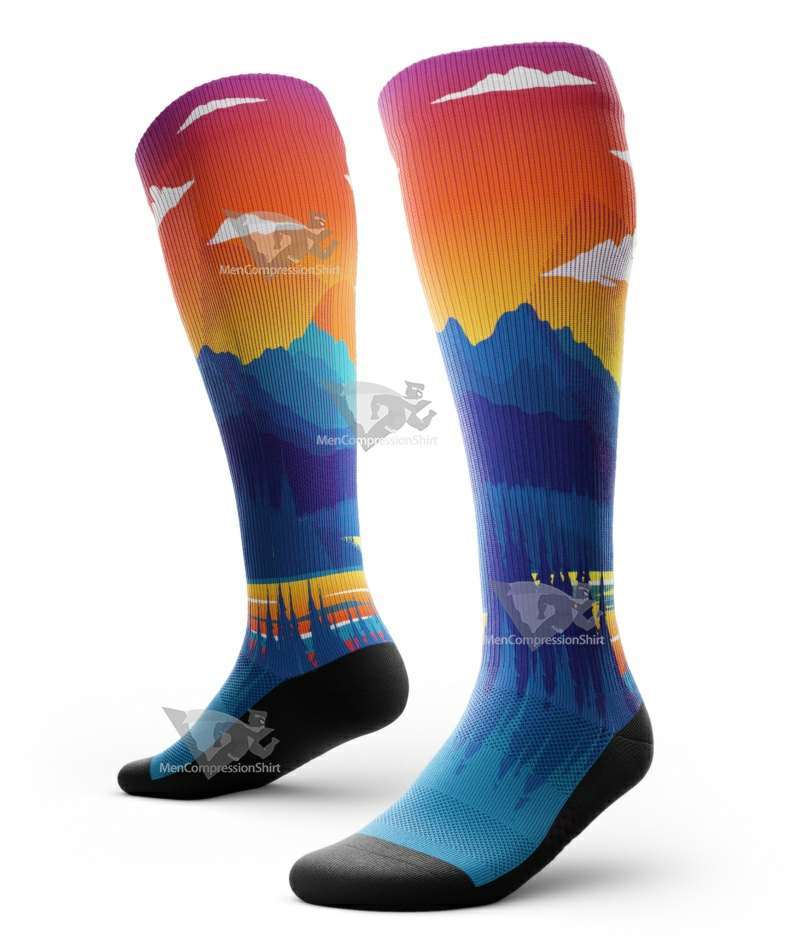 Burnt Sun Knee High Compression Socks
