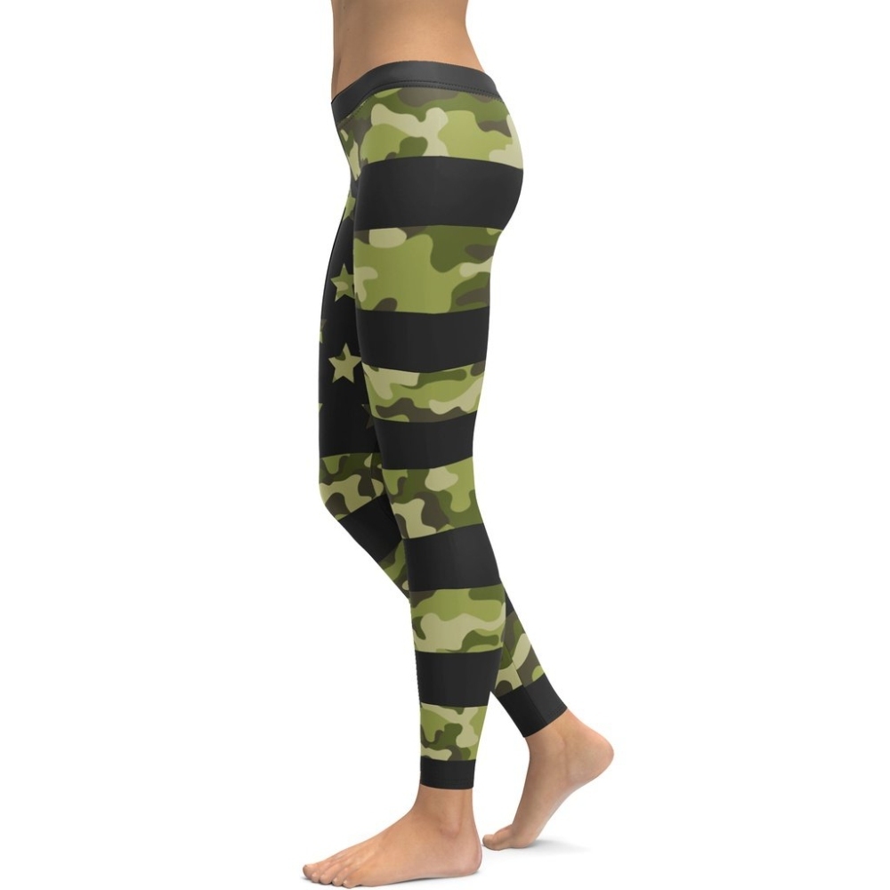 Camo Patriotic lady Compression Legging