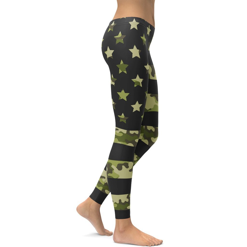 Camo Patriotic lady Compression Legging
