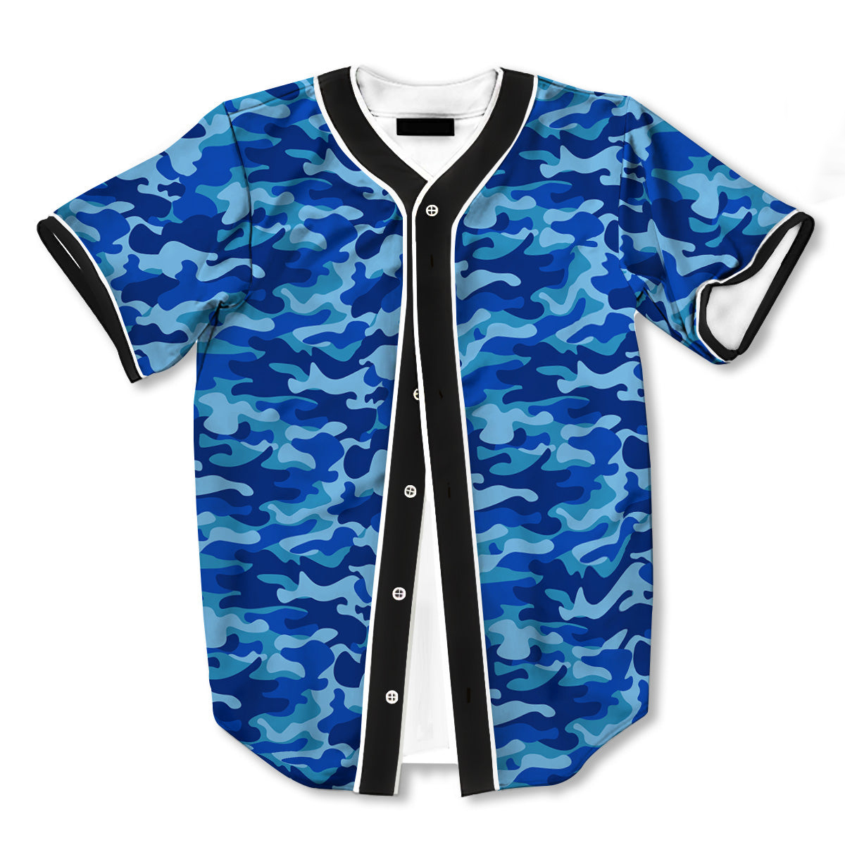 Camouflage Blue 3d Print Full Size Baseball Jerseys