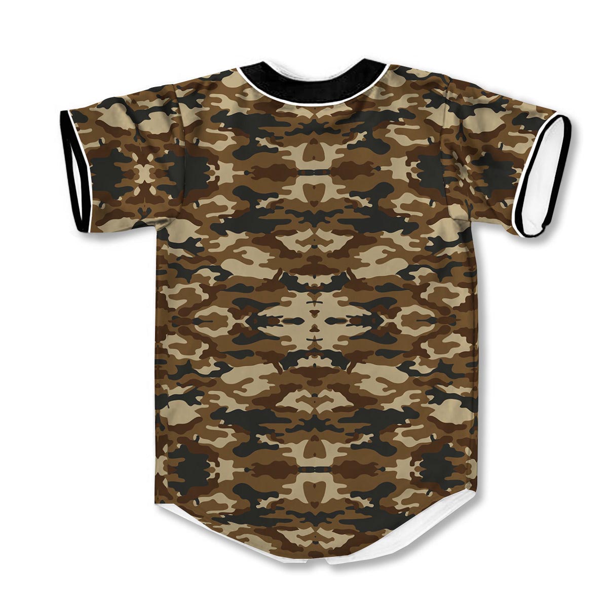 Camouflage Brown 3d Print Full Size Baseball Jerseys
