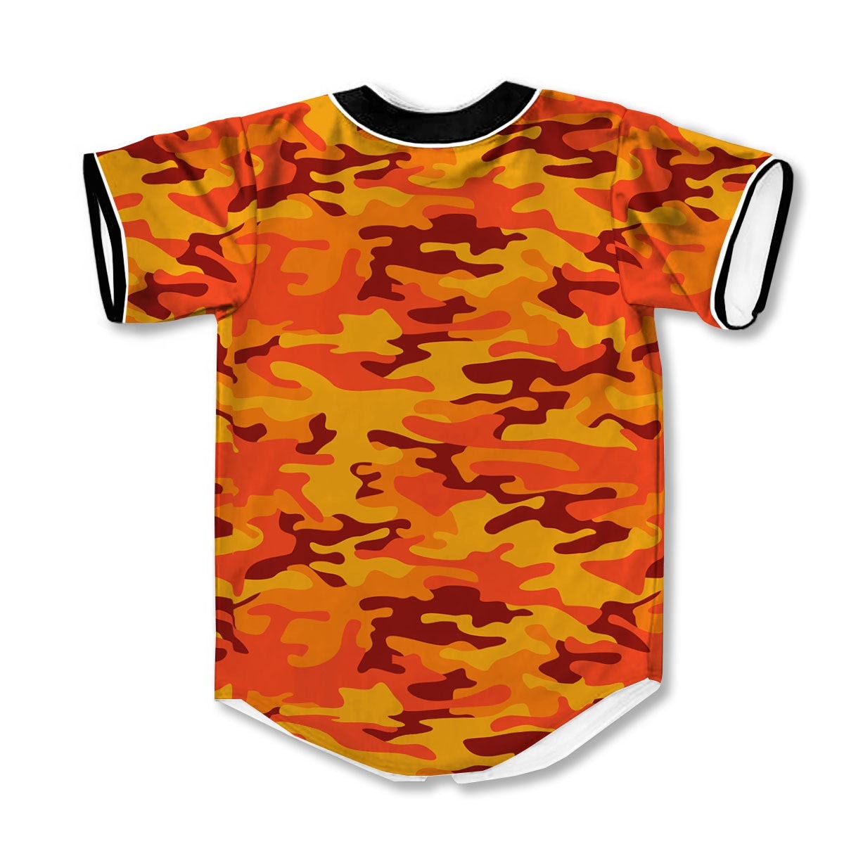 Camouflage Orange 3d Print Full Size Baseball Jerseys