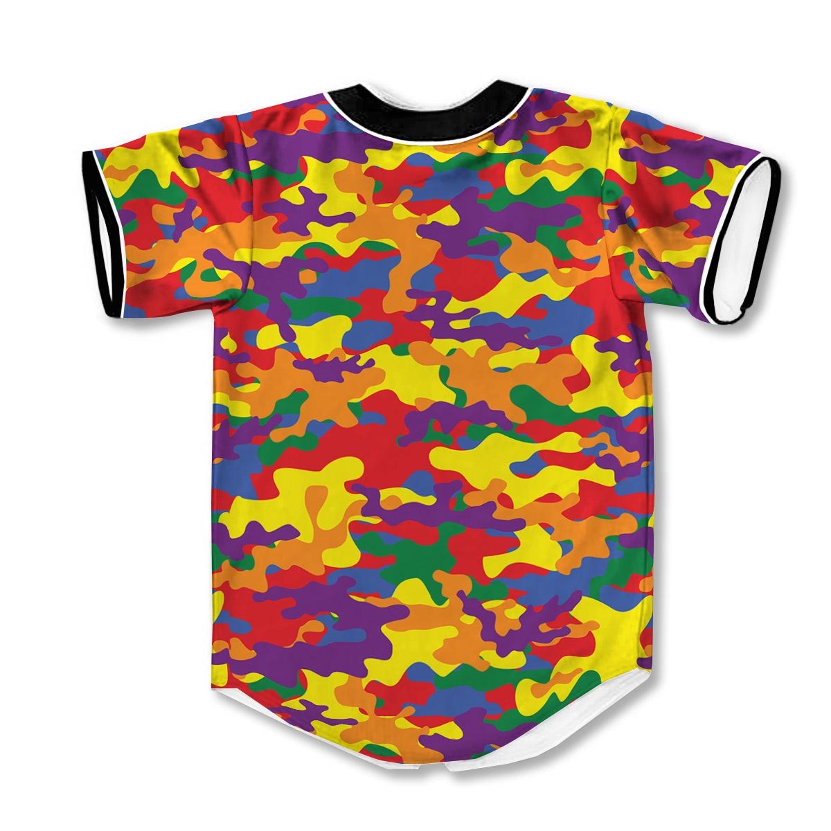 Camouflage Rainbow 3d Print Full Size Baseball Jerseys