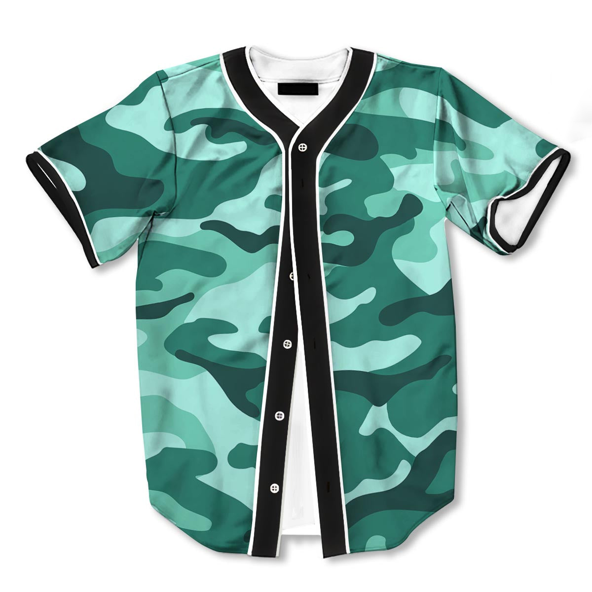 Camouflage Teal 3d Print Full Size Baseball Jerseys