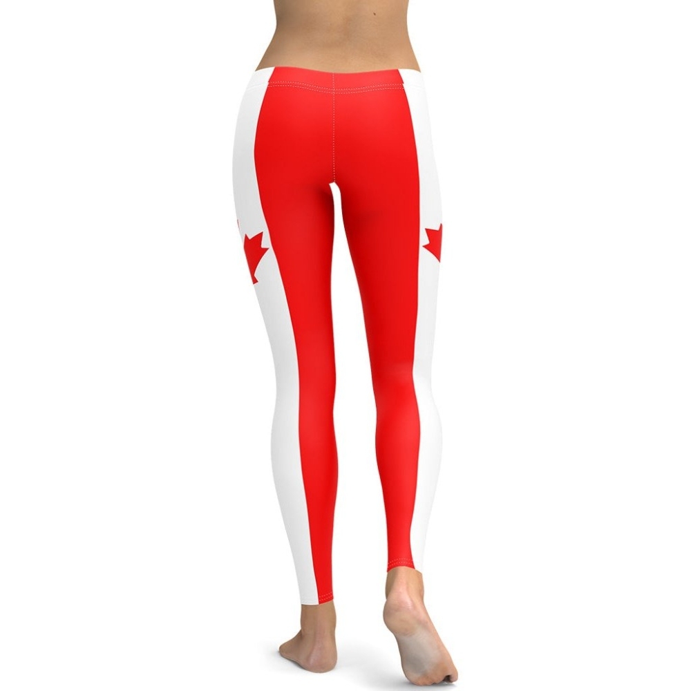Canada Flag lady Compression Legging