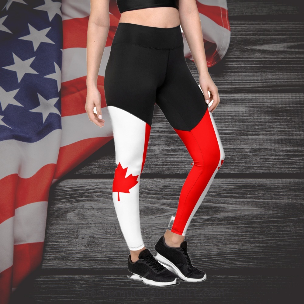 Canada Flag Women Compression Legging