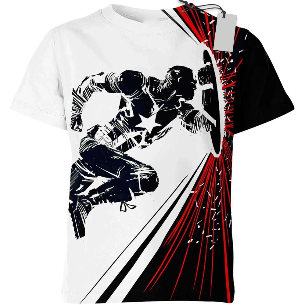 Captain America Tee Shield Heroic Universe T-Shirt