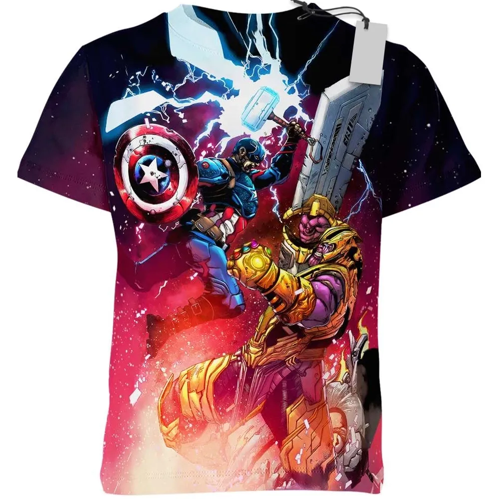 Captain America Vs Thanos T-Shirt Avenger T-Shirt