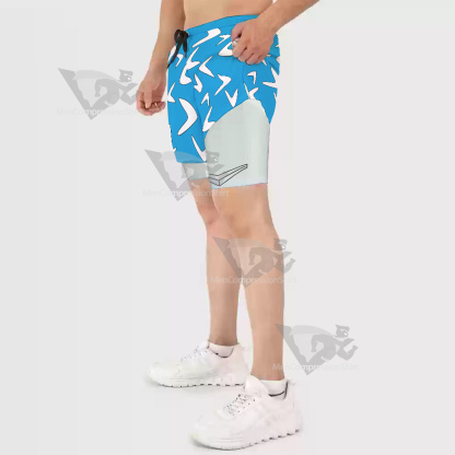 Captain Boomerang Blue Men Compression Gym Short