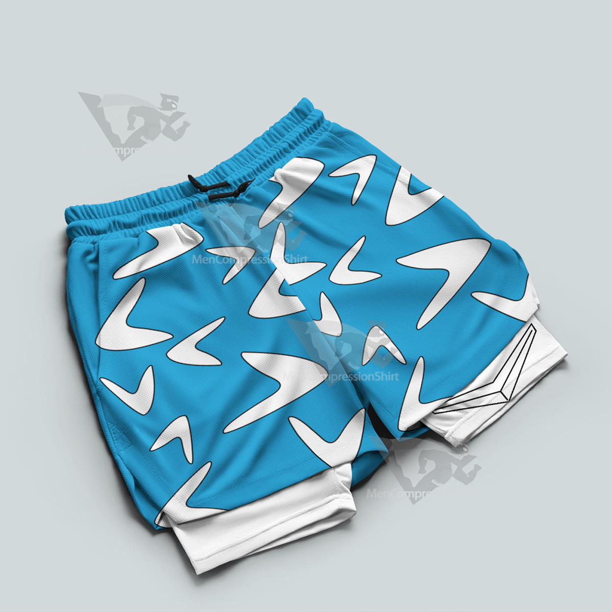 Captain Boomerang Blue Men Compression Gym Short