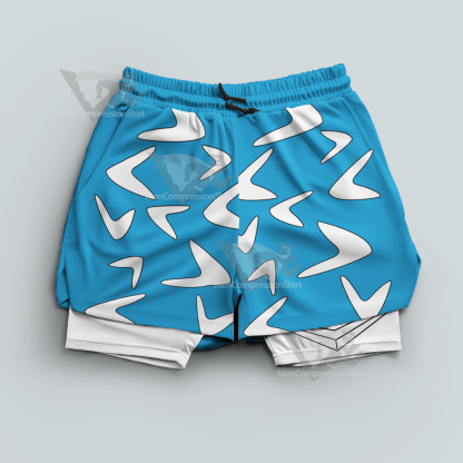 Captain Boomerang Blue Men Compression Gym Short