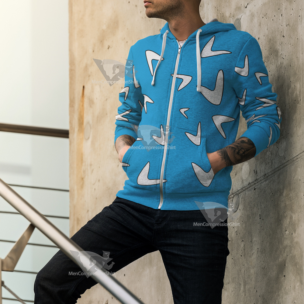 Captain Boomerang White Cosplay Zip Up Hoodie