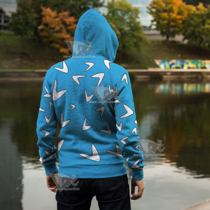 Captain Boomerang White Cosplay Zip Up Hoodie