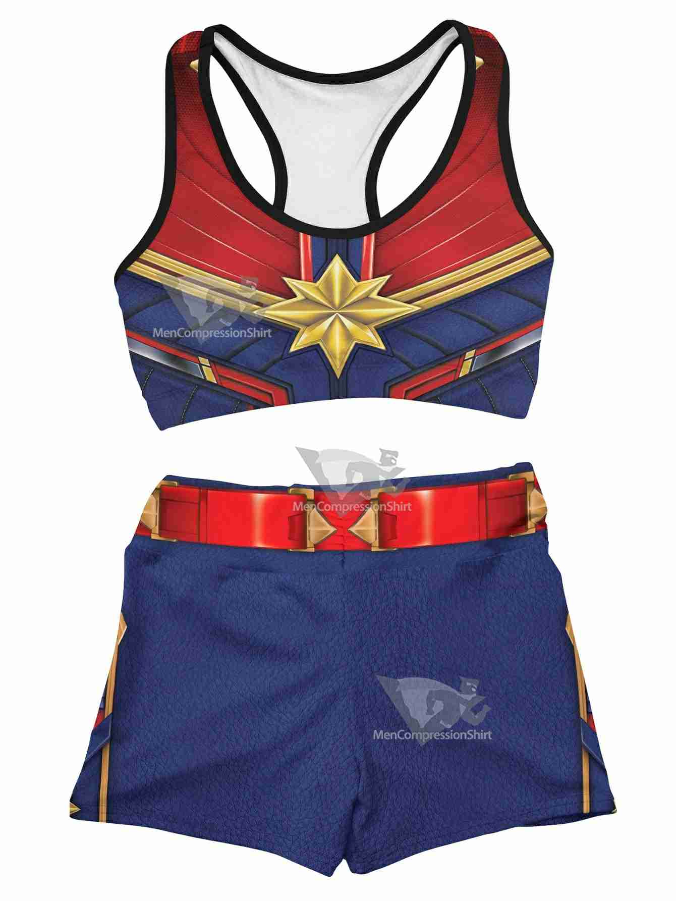 Captain Carol Women Compression Active Wear Set