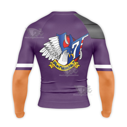 Captain Falcon Purple Long Sleeve Compression Shirt